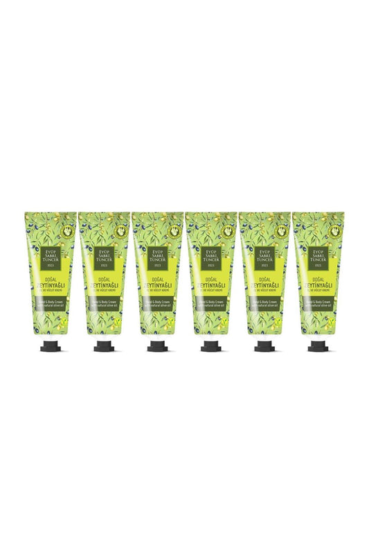Doğal Zeytinyağlı El Ve Vücut Kremi 50 Ml Tüp x 6 Adet