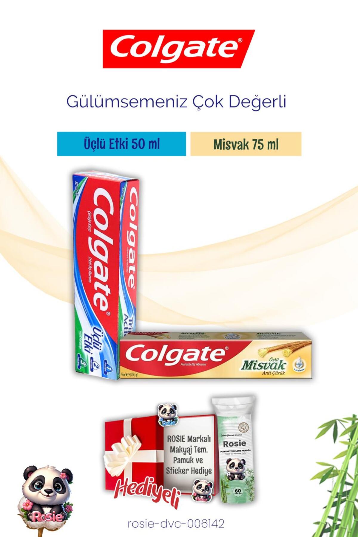 Diş Macunu Üçlü Etki, Misvak Özlü ve Rosie Pamuk