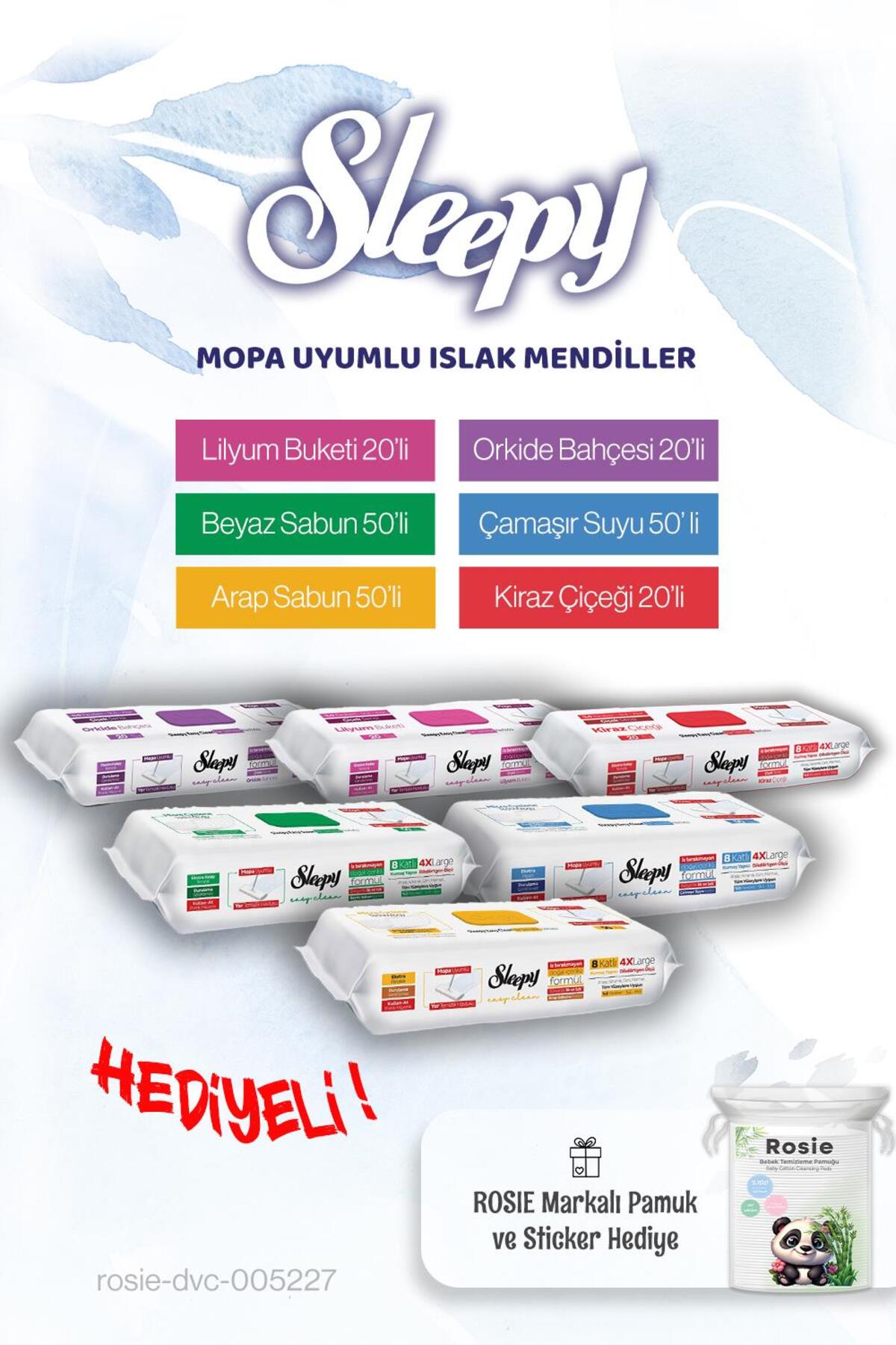 (210 yaprak) Mop Tanışma Paketi ve ROSIE