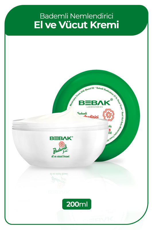 Bademli Nemlendirici El Ve Vücut Kremi Kavanoz 200 Ml