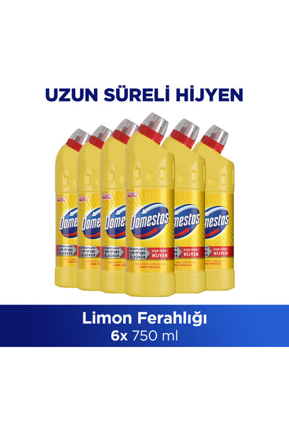 Yoğun Kıvamlı Çamaşır Suyu Limon Ferahlığı 750 ml x6