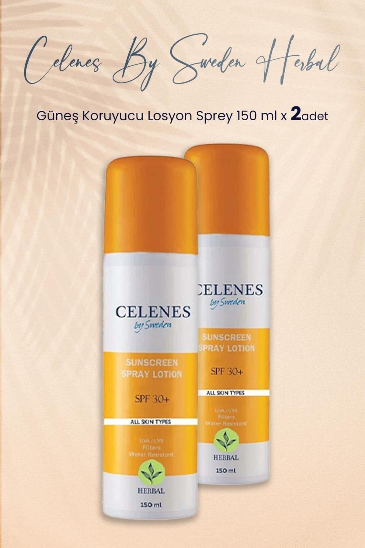 By Sweden Celenes Herbal Güneş Koruyucu Losyon Sprey 30SPF 150 ml x 2 Adet