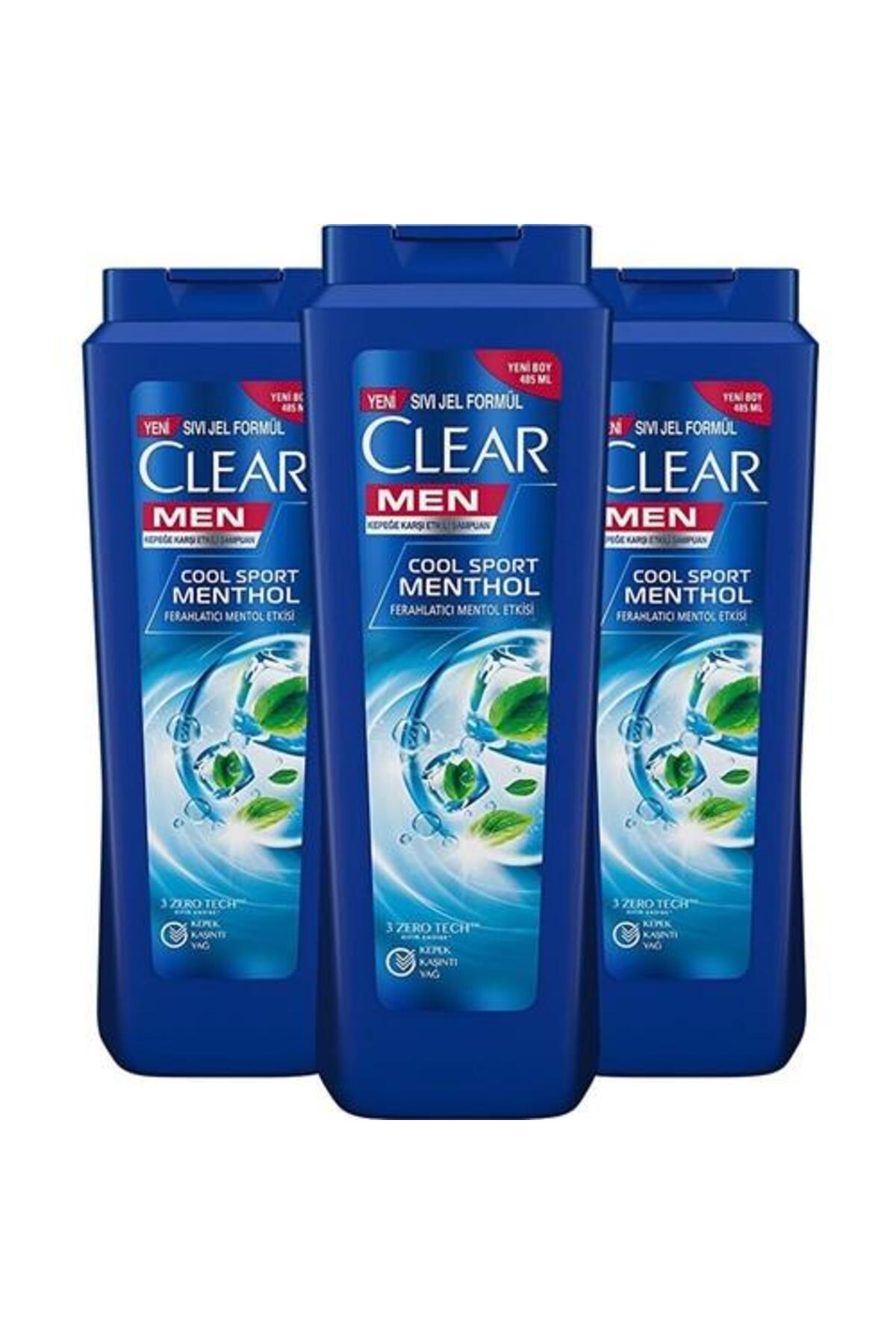 Men Kepeğe Karşı Etkili Şampuan Ferahlatıcı Mentol Etkisi 485 ML x 3