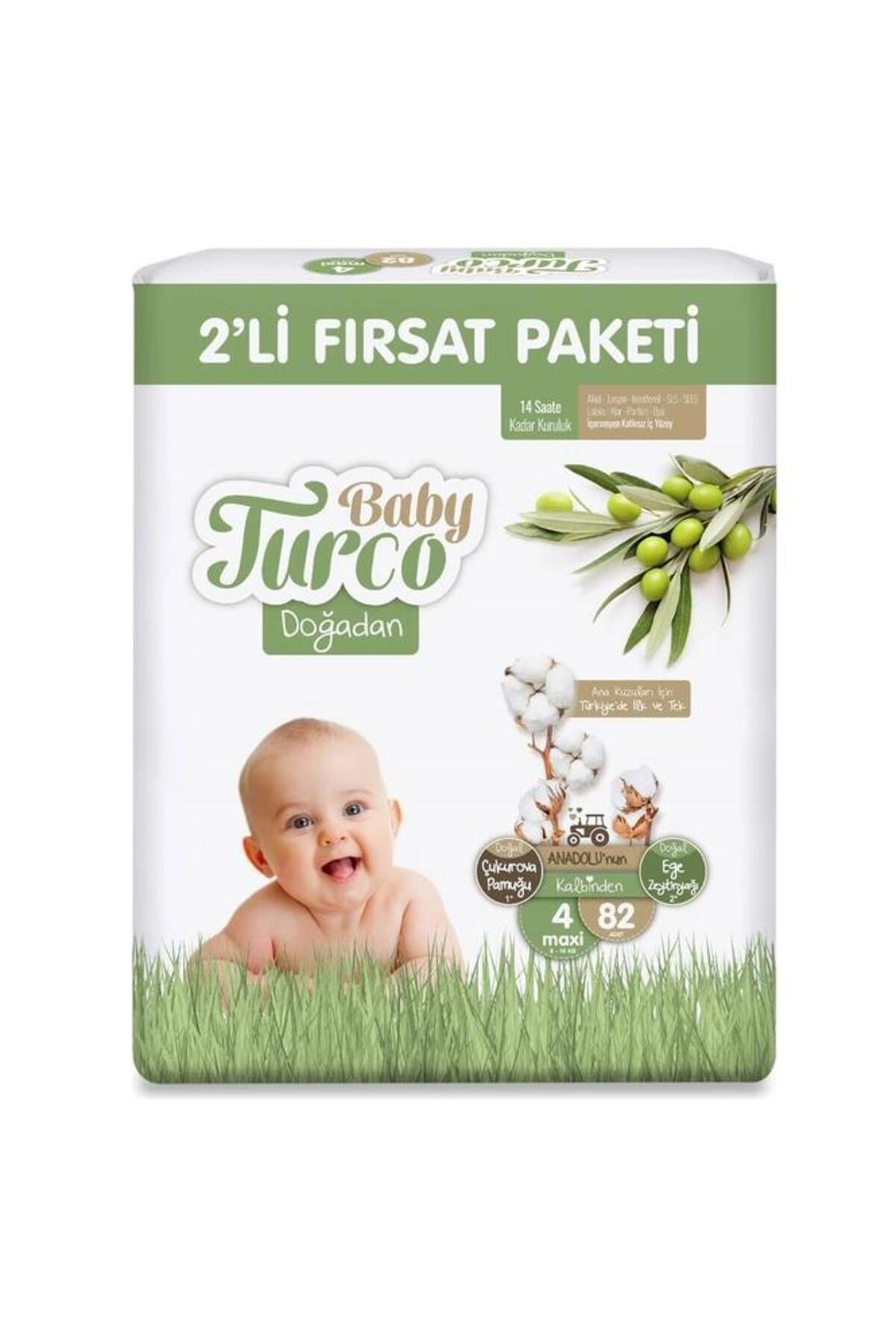Doğadan 2'li Fırsat Paketi Bebek Bezi 4 Numara Maxi 82 Adet