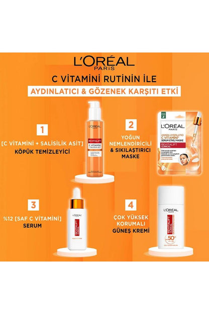 Loreal Aydınlatıcı C Vitamini Maske X 5 ve Micellar Makyaj Temizleme Suyu