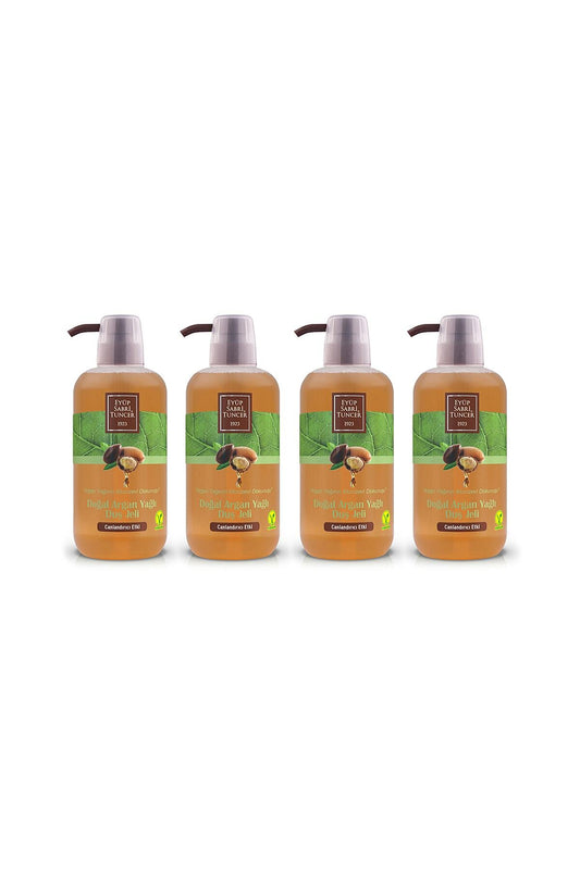 Doğal Argan Yağlı Duş Jeli 600 Ml Pet Şişe X 4 Adet
