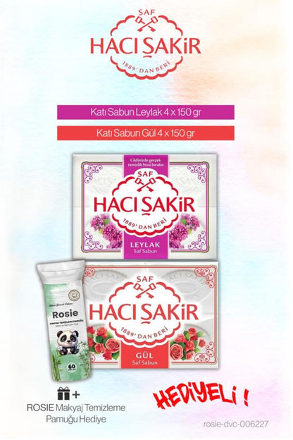 Katı Sabun 4 x 150 gr Leylak ve Gül, Rosie Pamuk