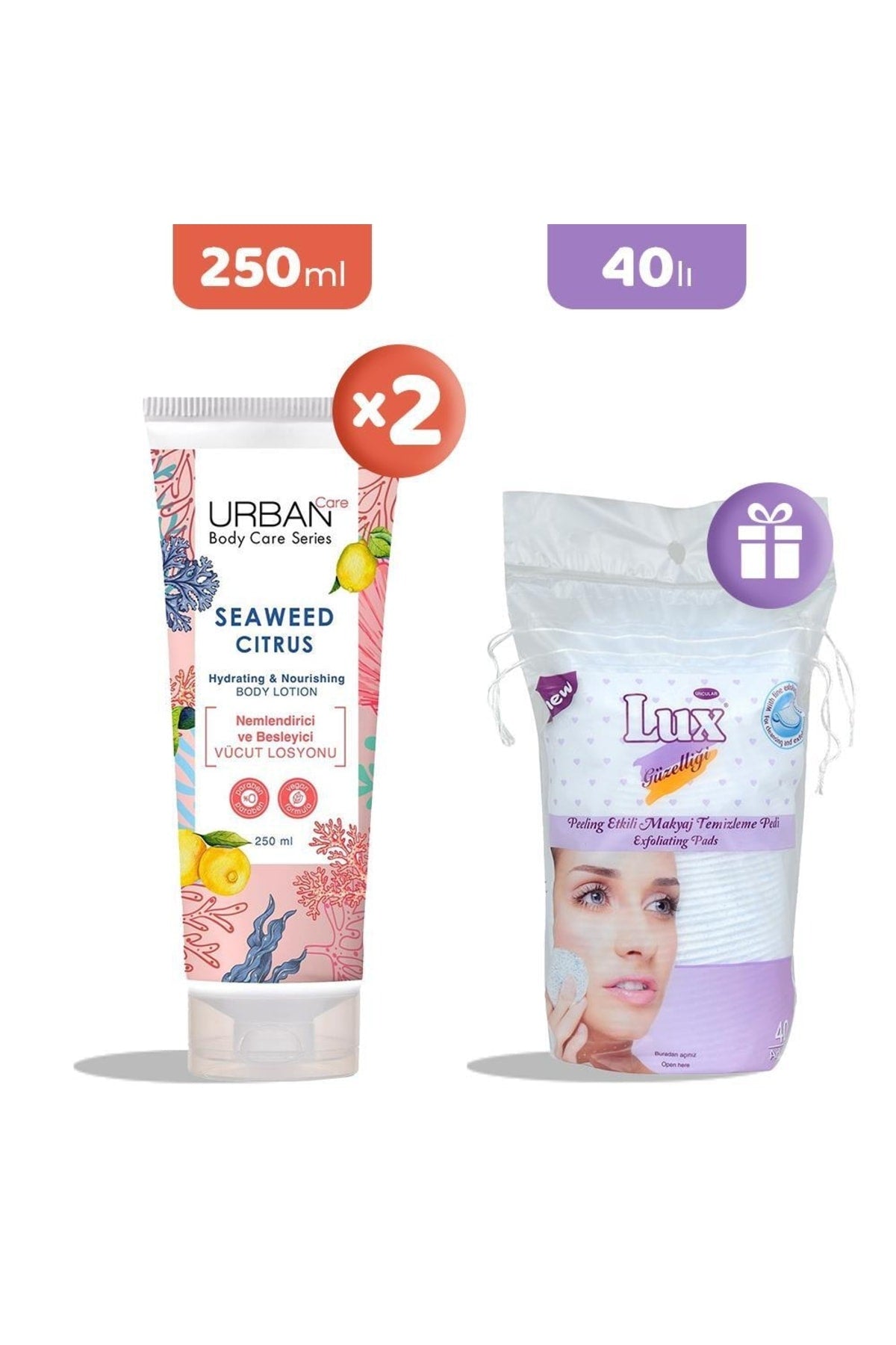 Seaweed Citrus Vücut Losyonu 250 Ml X 2, Makyaj Pamuğu Hediye