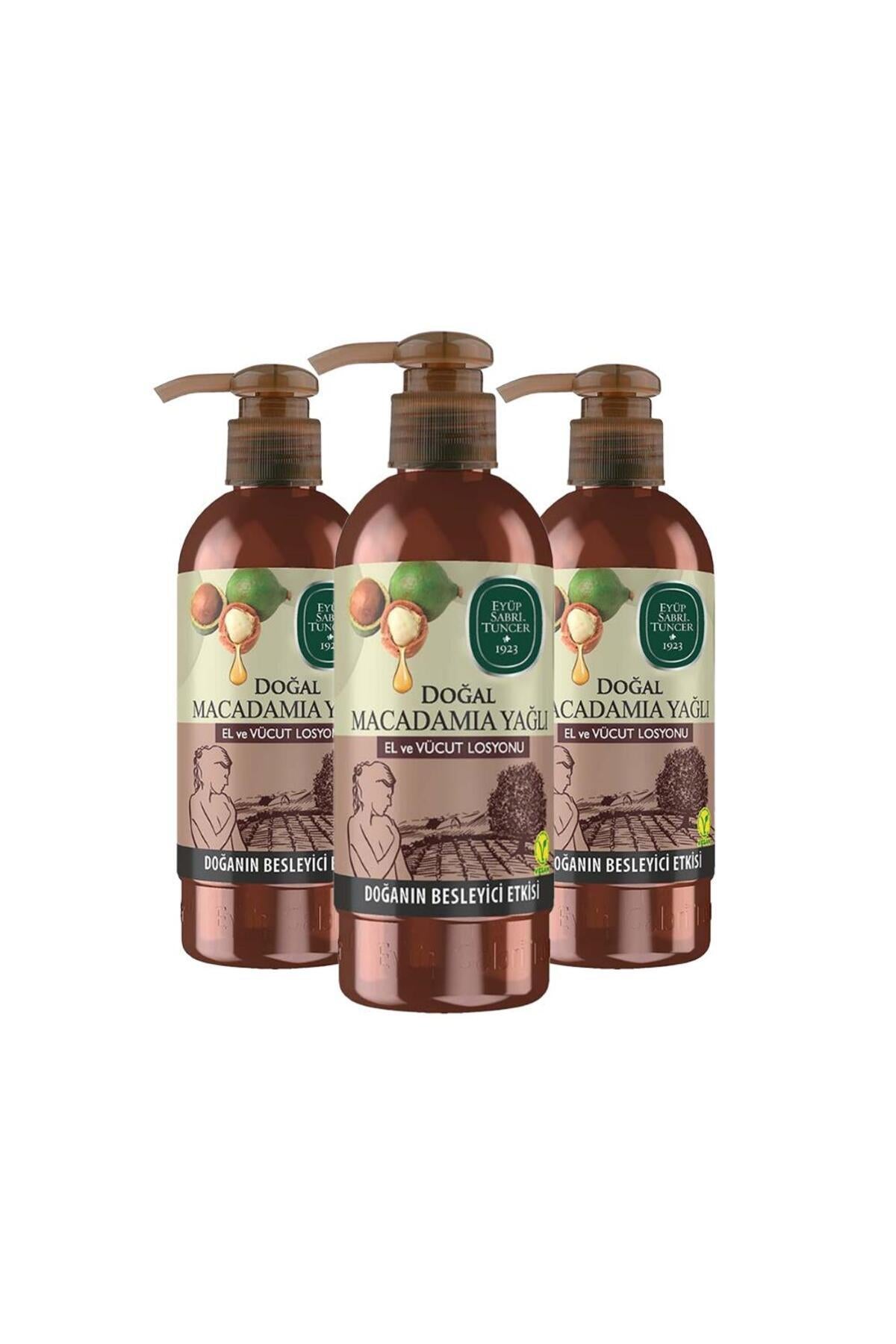 Doğal Macadamia Yağlı El ve Vücut Losyonu 250 ml x 3