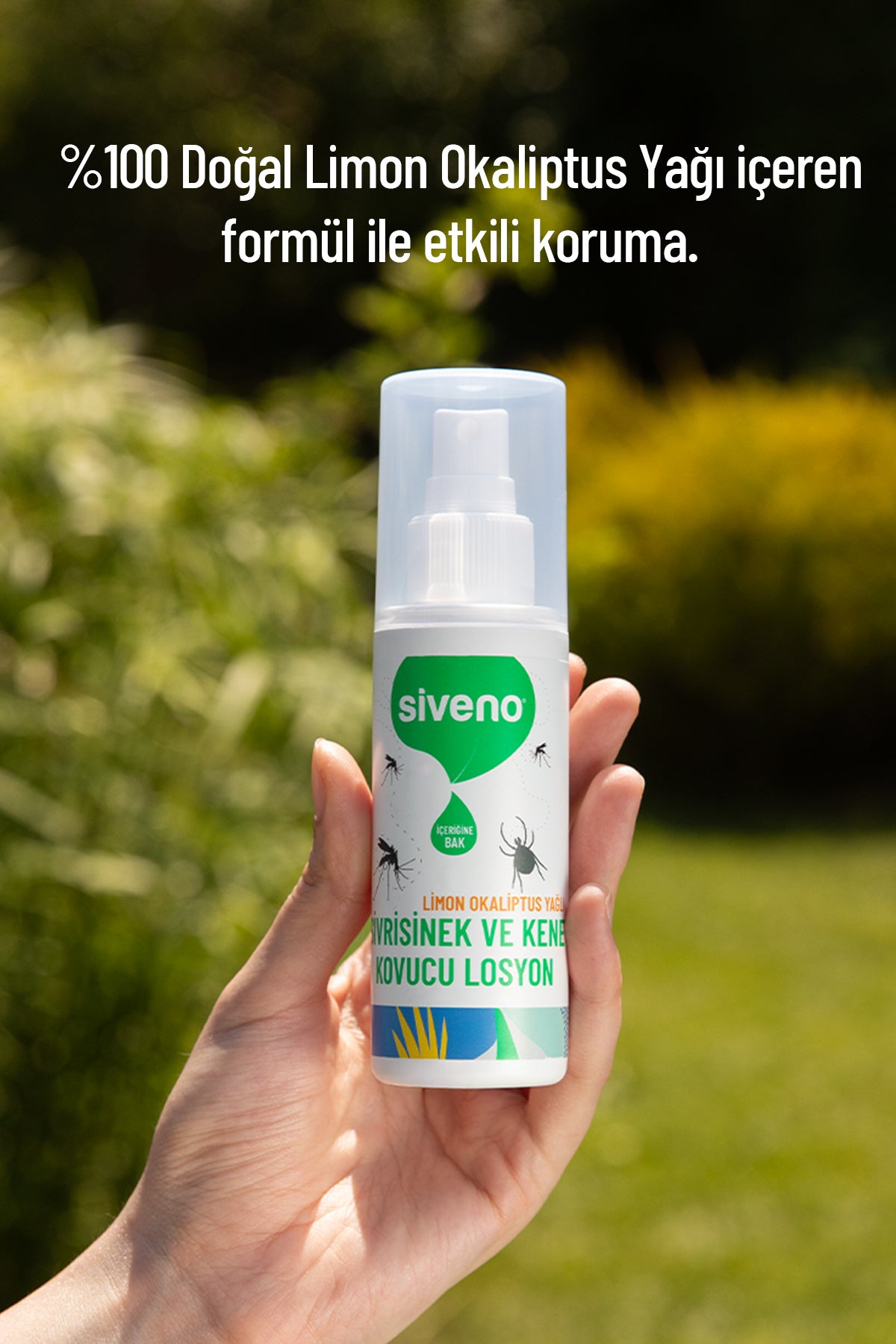 Sivrisinek ve Kene Kovucu Sprey Losyon Bitkisel Tüm Vücut İçin Aile Boy 100 ml