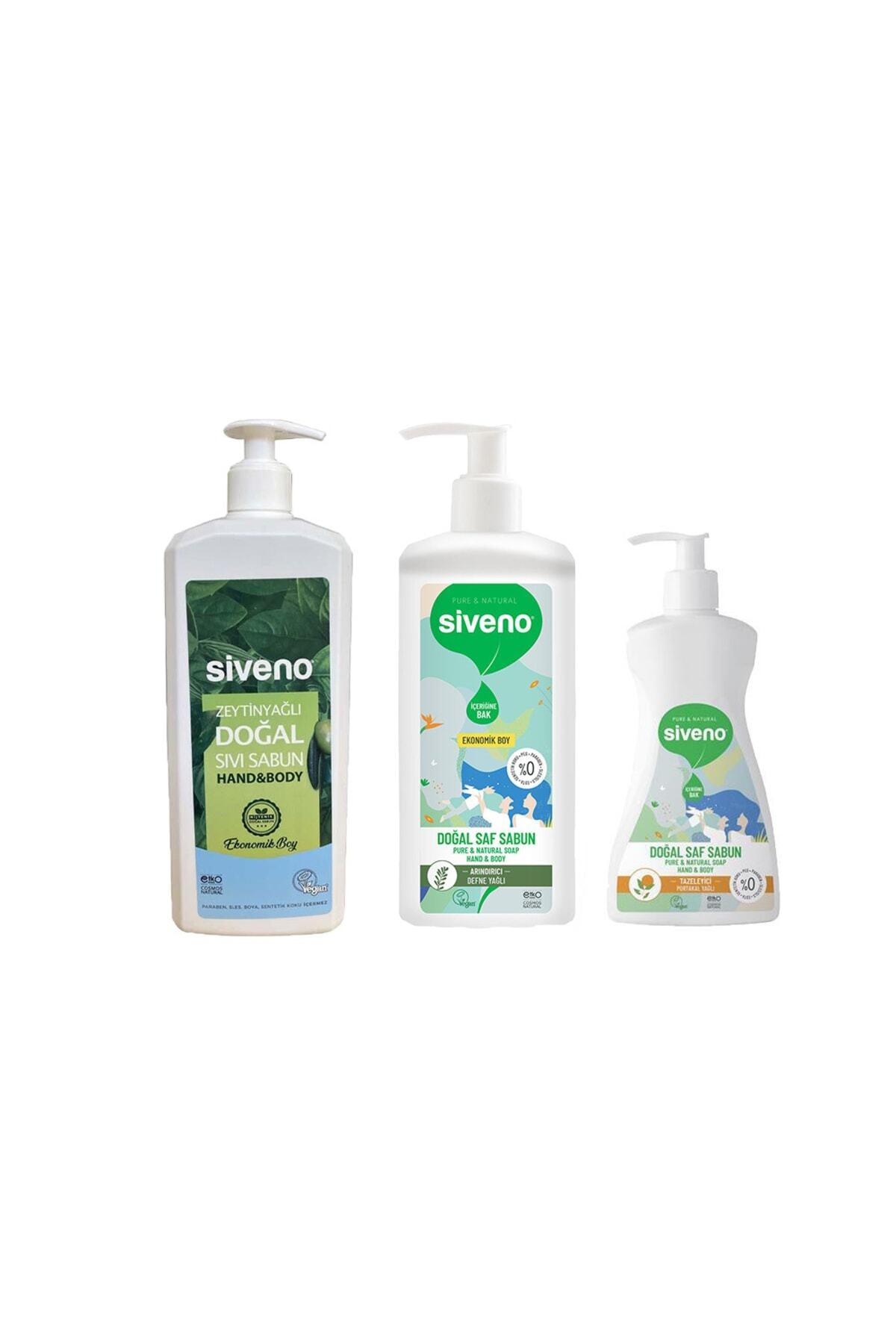 Sıvı Sabun Zeytinyağlı 1 Lt, Defne 1 Lt Ve Portakal Yağlı 300 ml