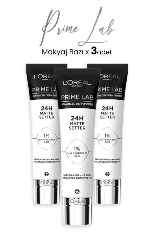 Prime Lab 24h Matlaştırıcı Makyaj Bazı X 3 Adet