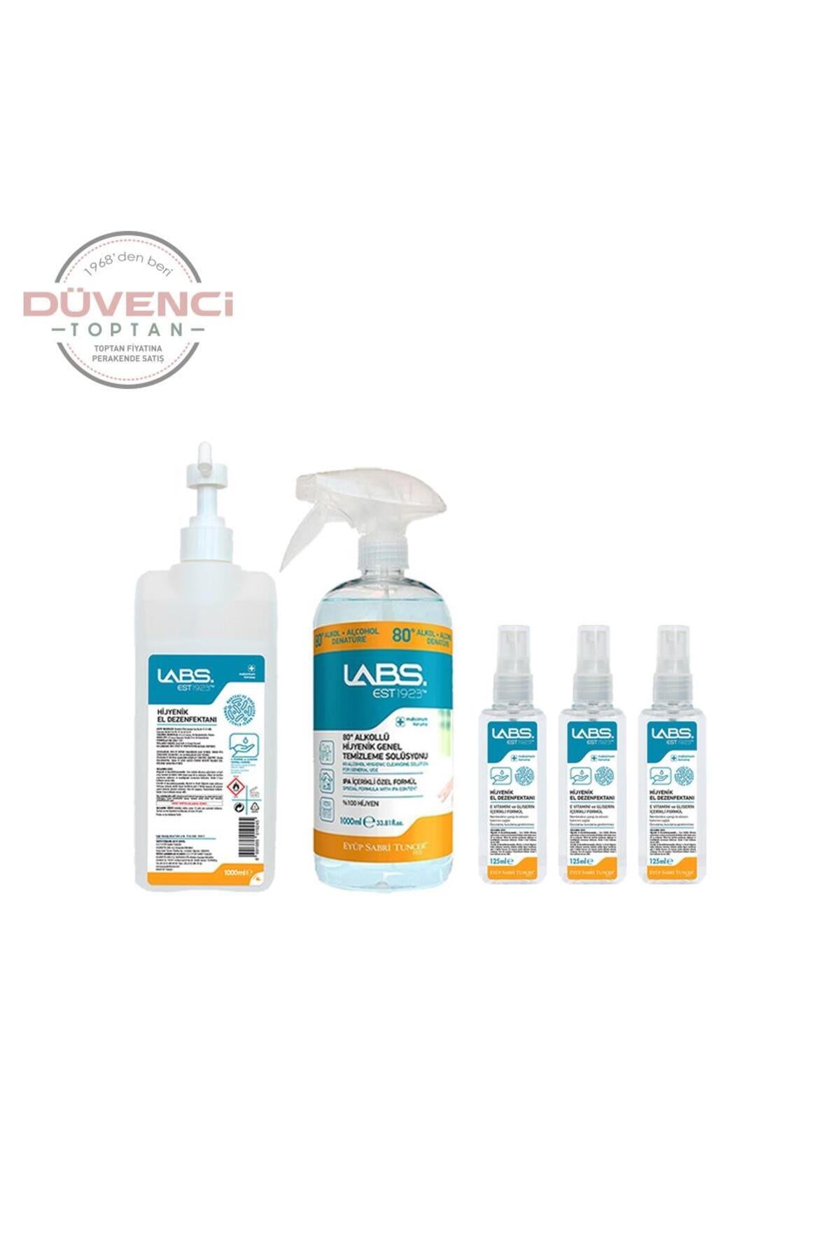 Labs Ortam ve El Dezenfektan 1 Lt, El Dezenfektanı 125 ML x 3
