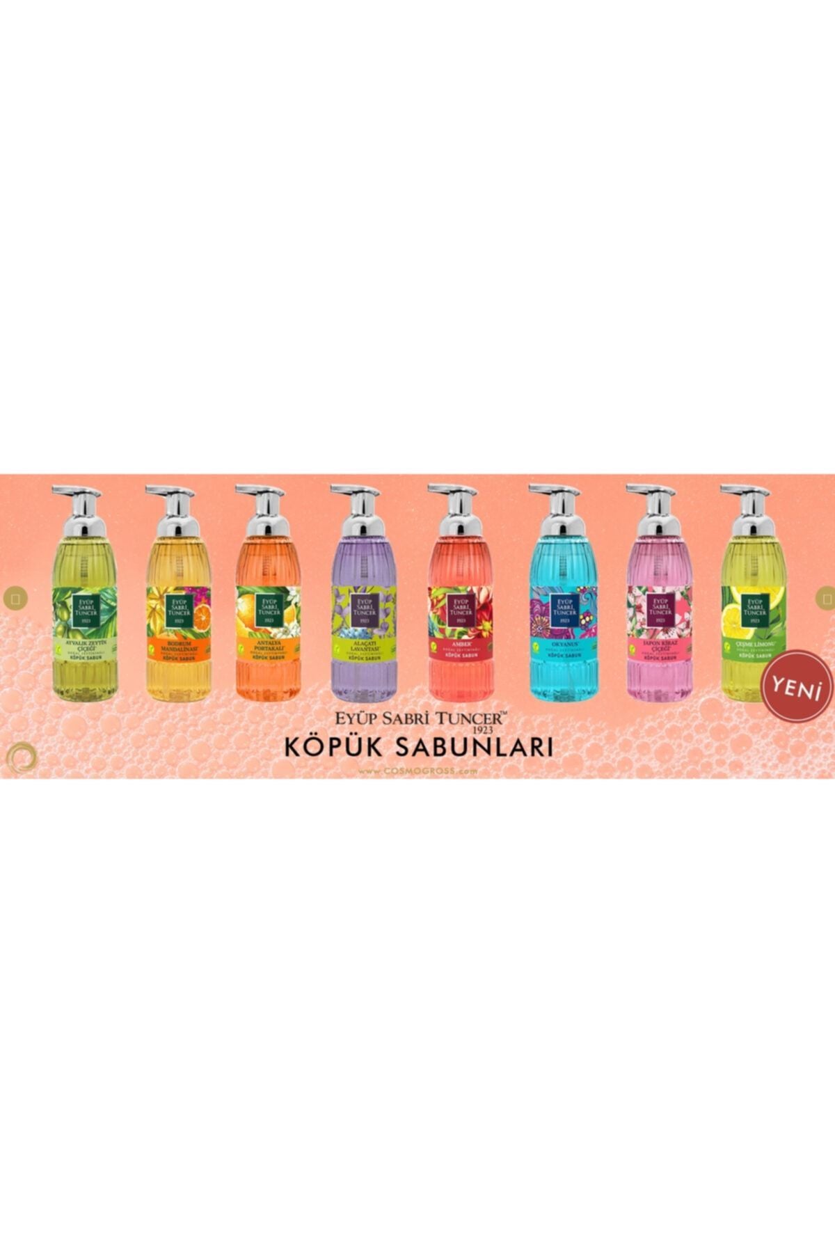 Zeytinyağlı Çeşme Limon Köpük Sabun 500ml X 6 Adet