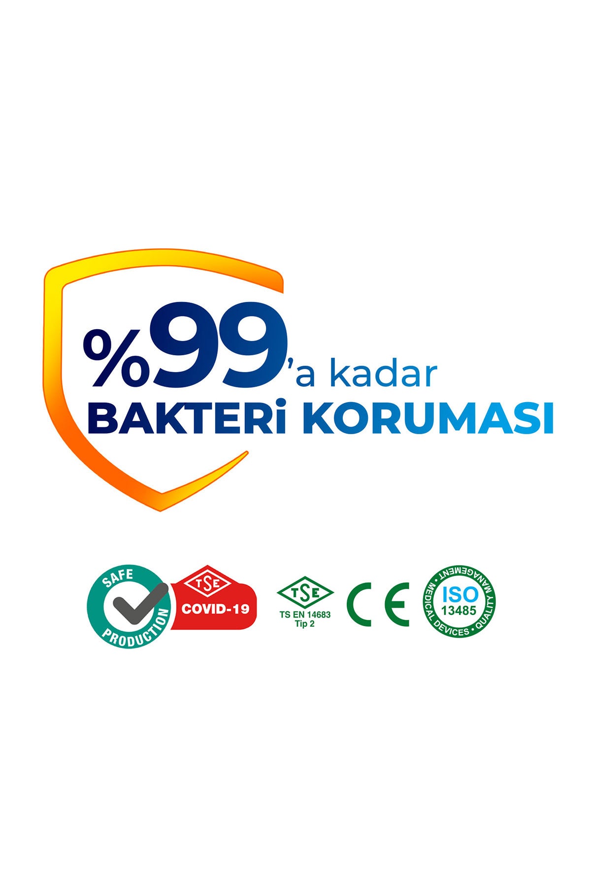 Elastik Kulaklı Çocuk Kıds Maske 100 Adet
