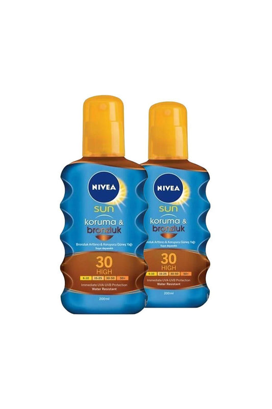 Sun Koruma Ve Bronzluk Güneş Yağı Gkf 30 200 Ml x 2