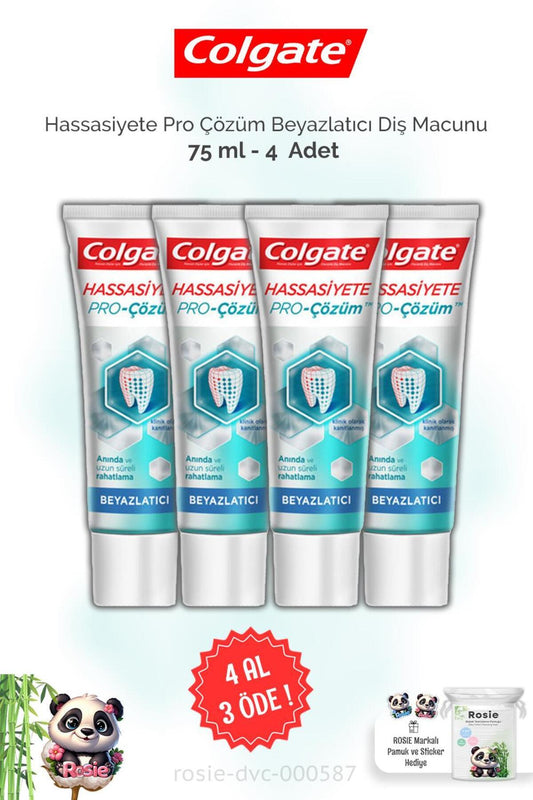 4 AL 3 ÖDE Colgate Hassasiyete Pro Çözüm Beyazlatıcı Diş Macunu 75 ml ve ROSIE
