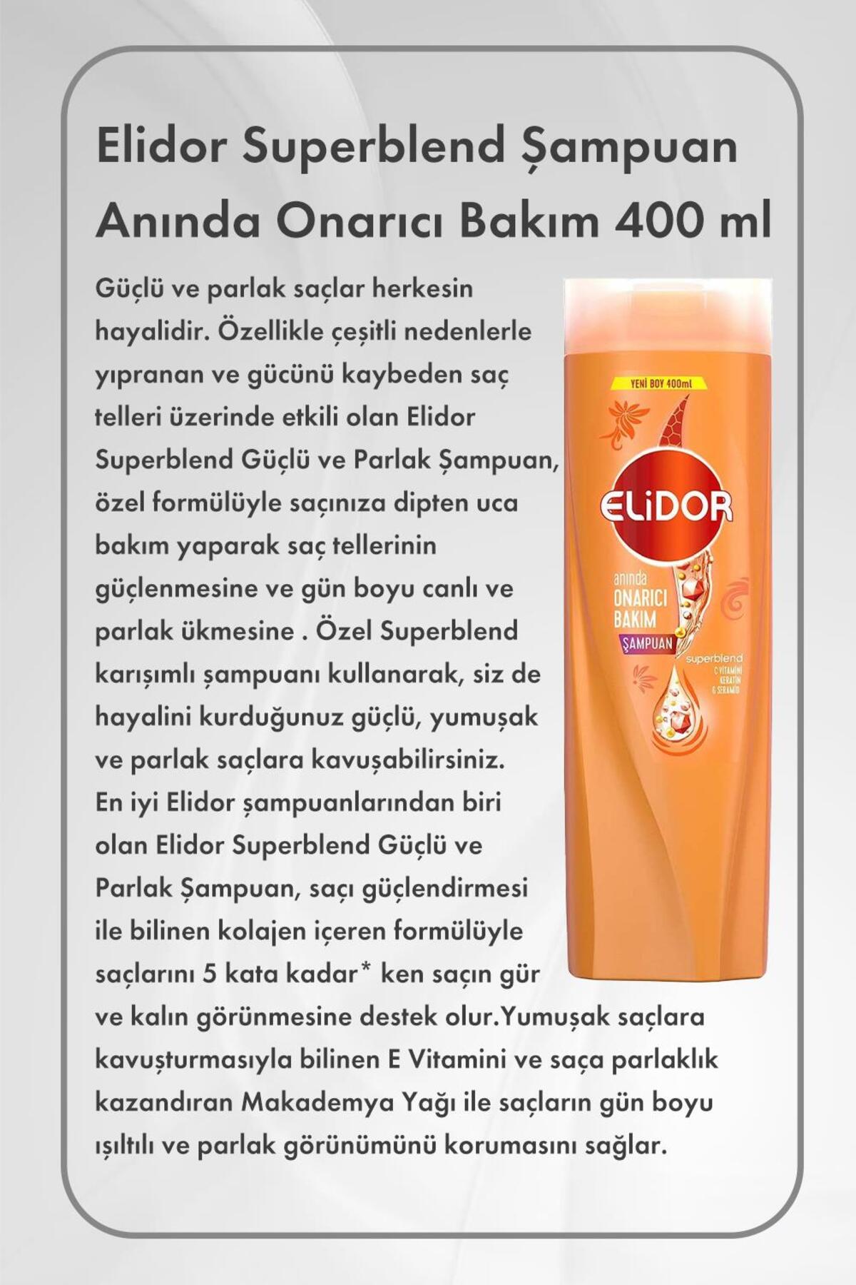 Natural Ultra Hassas Hijyenik Ped Uzun 20 Adet X3 ve Elidor Şampuan Anında Onarıcı Bakım 400