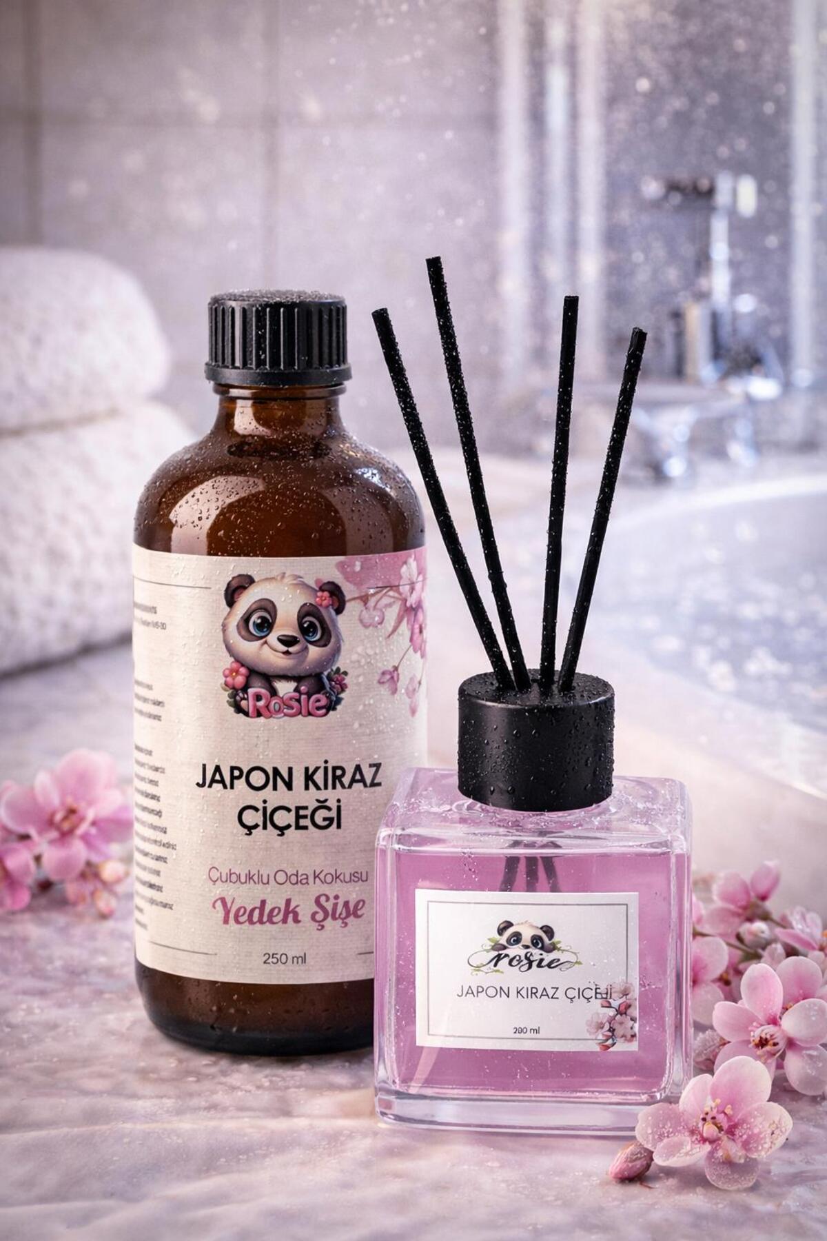Japon Kiraz Çiçeği Çubuklu Oda Kokusu 250 ml Refil ve 100 ml Difüzör Şişe