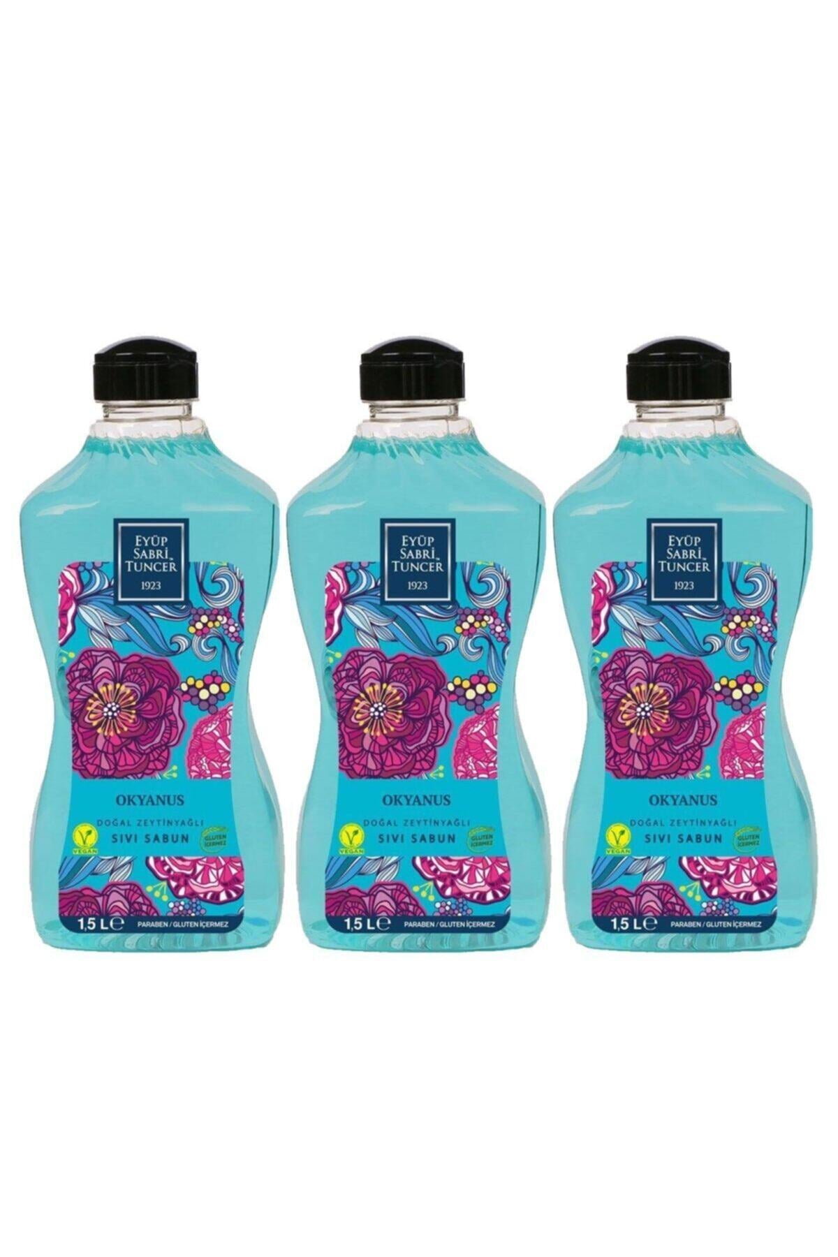 Doğal Zeytinyağlı Sıvı Sabun Okyanus 1500 ML Pet Şişe x 3