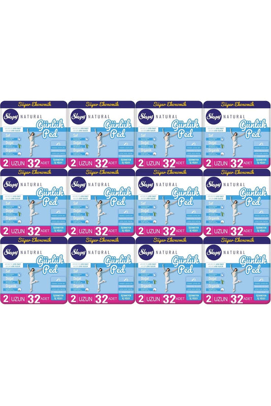 Natural Günlük Ped Uzun 384 Adet Süper Ekonomik Pk (12PK*32)
