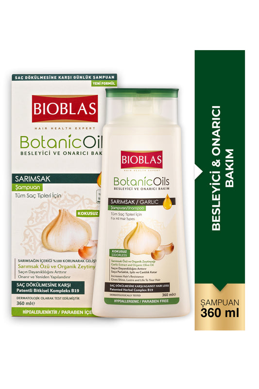Botanic Oils Sarımsaklı Dökülme Karşıtı Doğal Şampuan 360 ml - Saç Dökülmesine Karşı, Güçlendirici