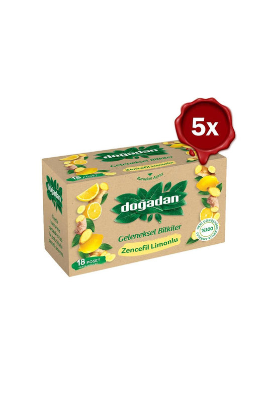 Zencefil Limonlu Bitki Çayı 20'li X 5 Adet
