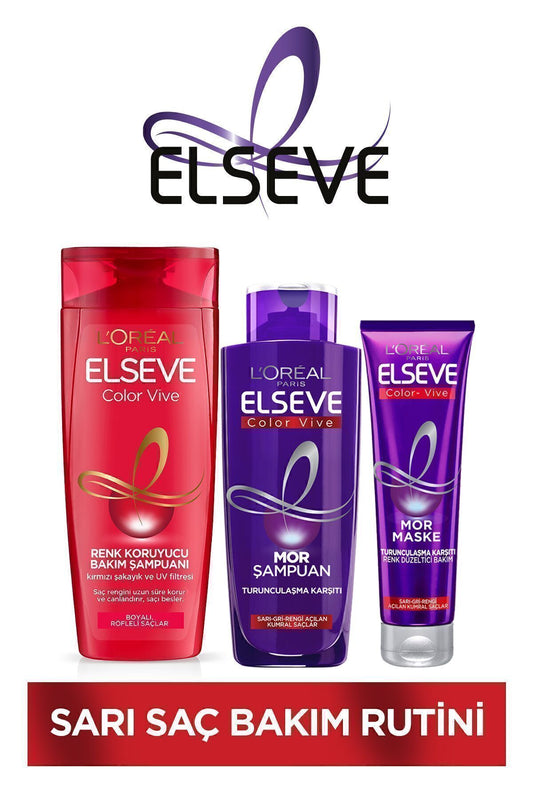 Colorvive Renk Koruyucu Bakım Şampuan 360 ml & Turunculaştırma Karşıtı Mor Şampuan 200 ml &MorMaske