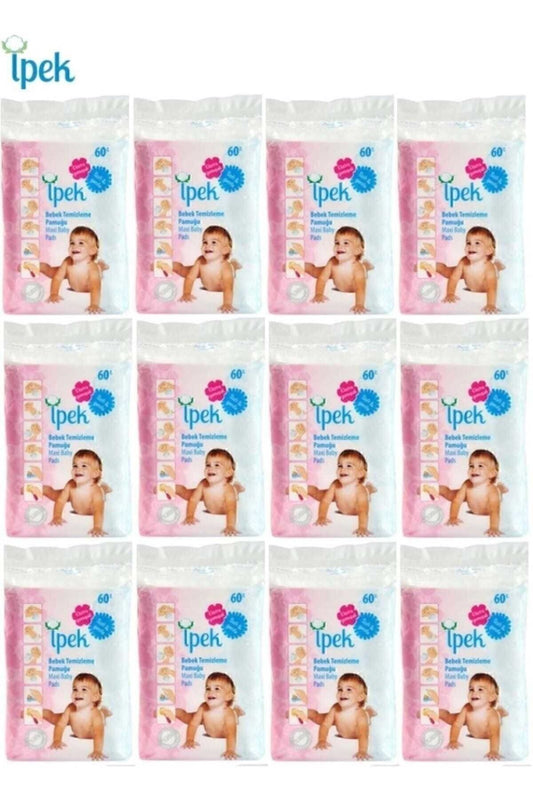 Bebek Temizleme Pamuğu 720 Adet (12Pk*60)