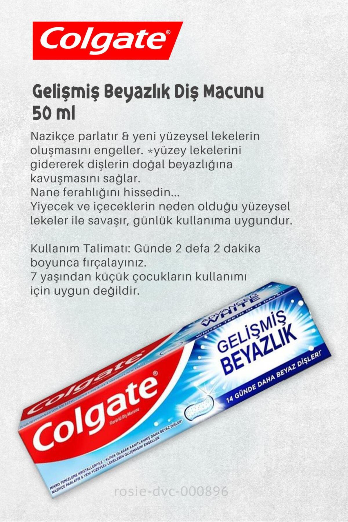 Diş Macunu Gelişmiş Beyazlık 50 ml, 360 Charcoal Diş Fırçası, H.Şakir Adaçayı Şampuan 500 m