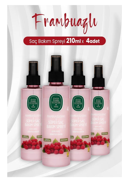 Frambuazlı Sirke & Süper Saç Bakım Spreyi 210 ml 4 adet