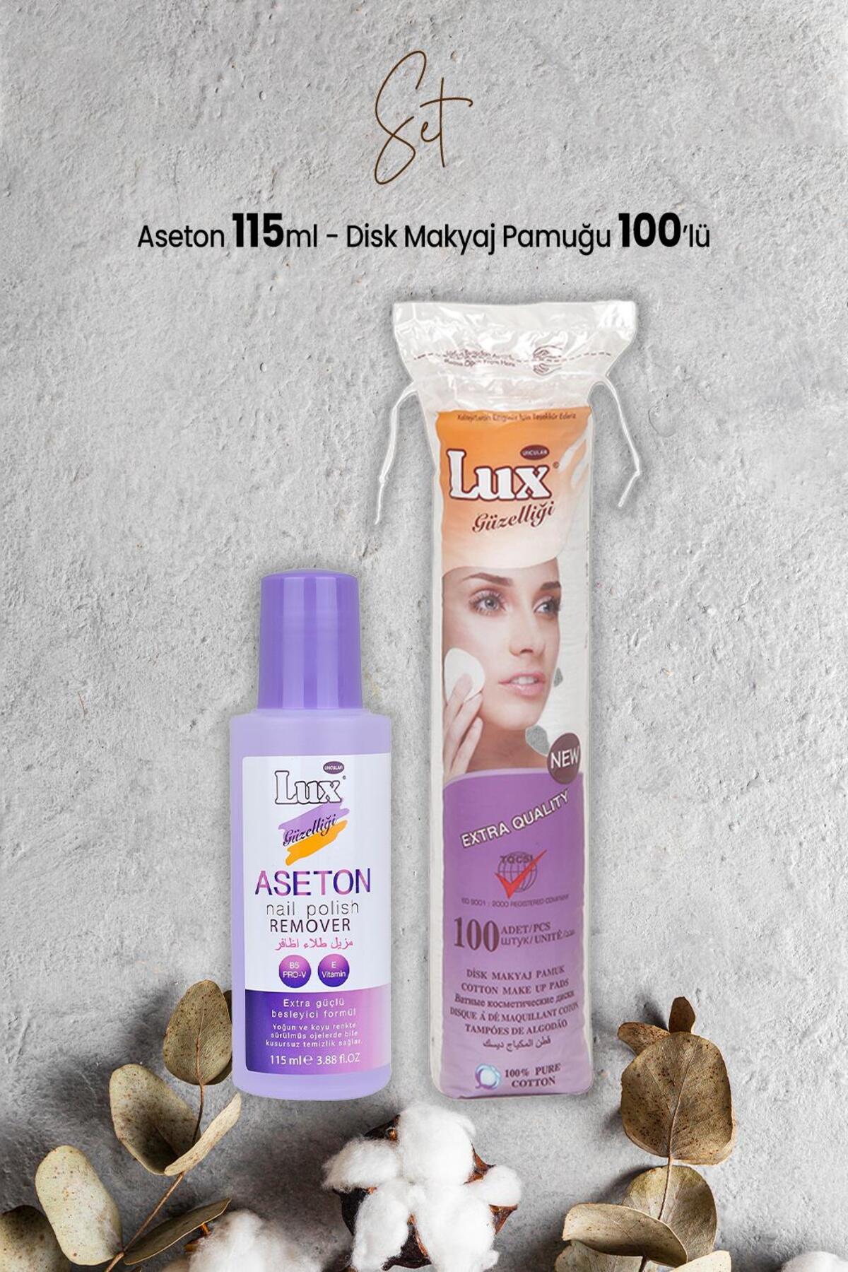 Aseton 115 ml ve Disk Makyaj Pamuğu 100'lü