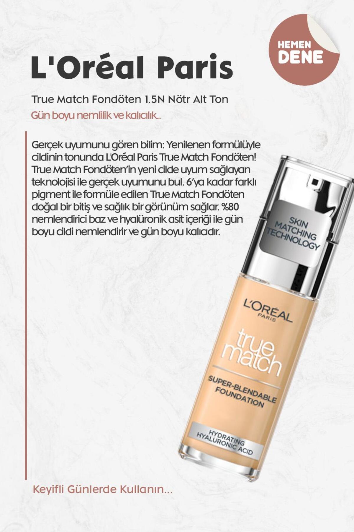 True Match Fondöten 1.5n Nötr Alt Ton