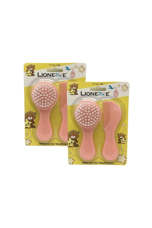 Lionesse Fırça Tarak Seti - Pembe X 2