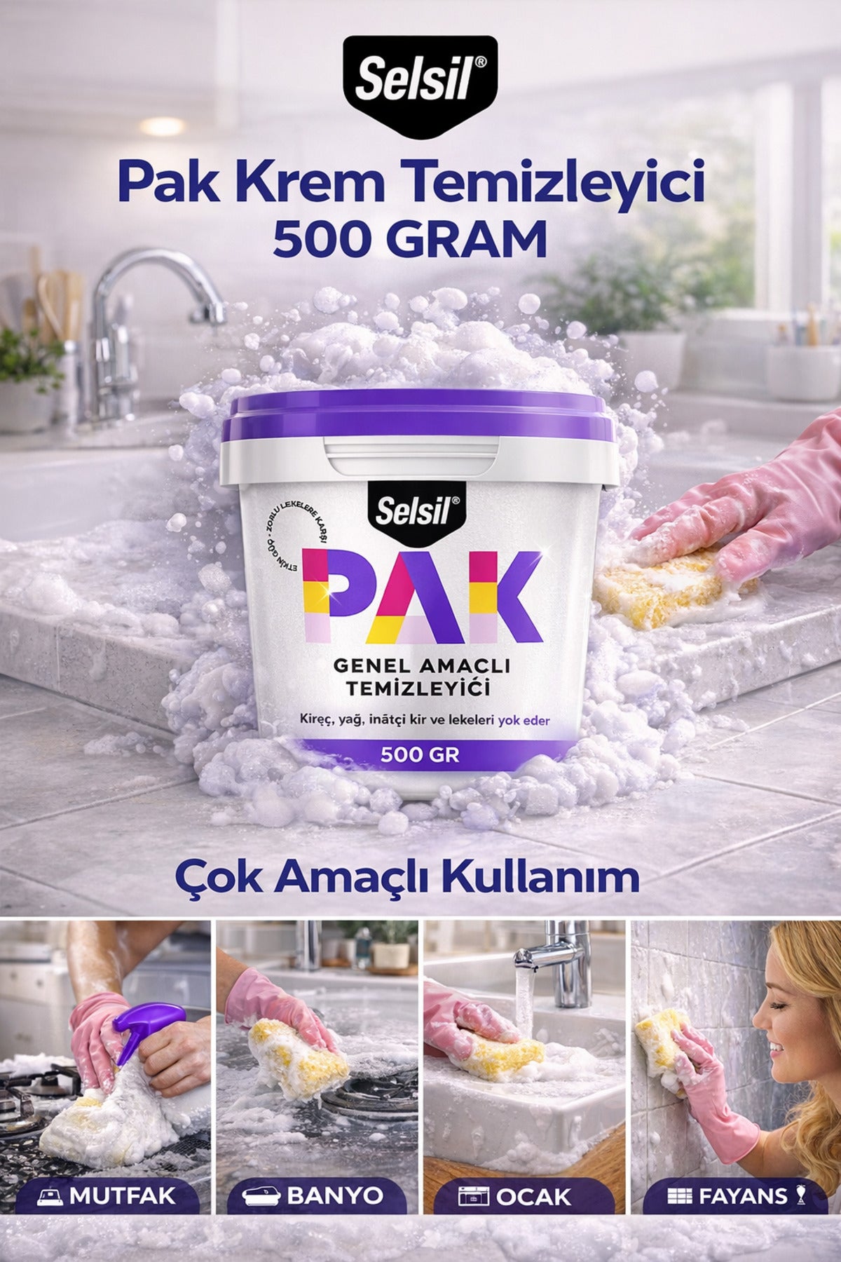 Pak Genel Amaçlı Mucize Temizleyici 6'lı 500 Gr