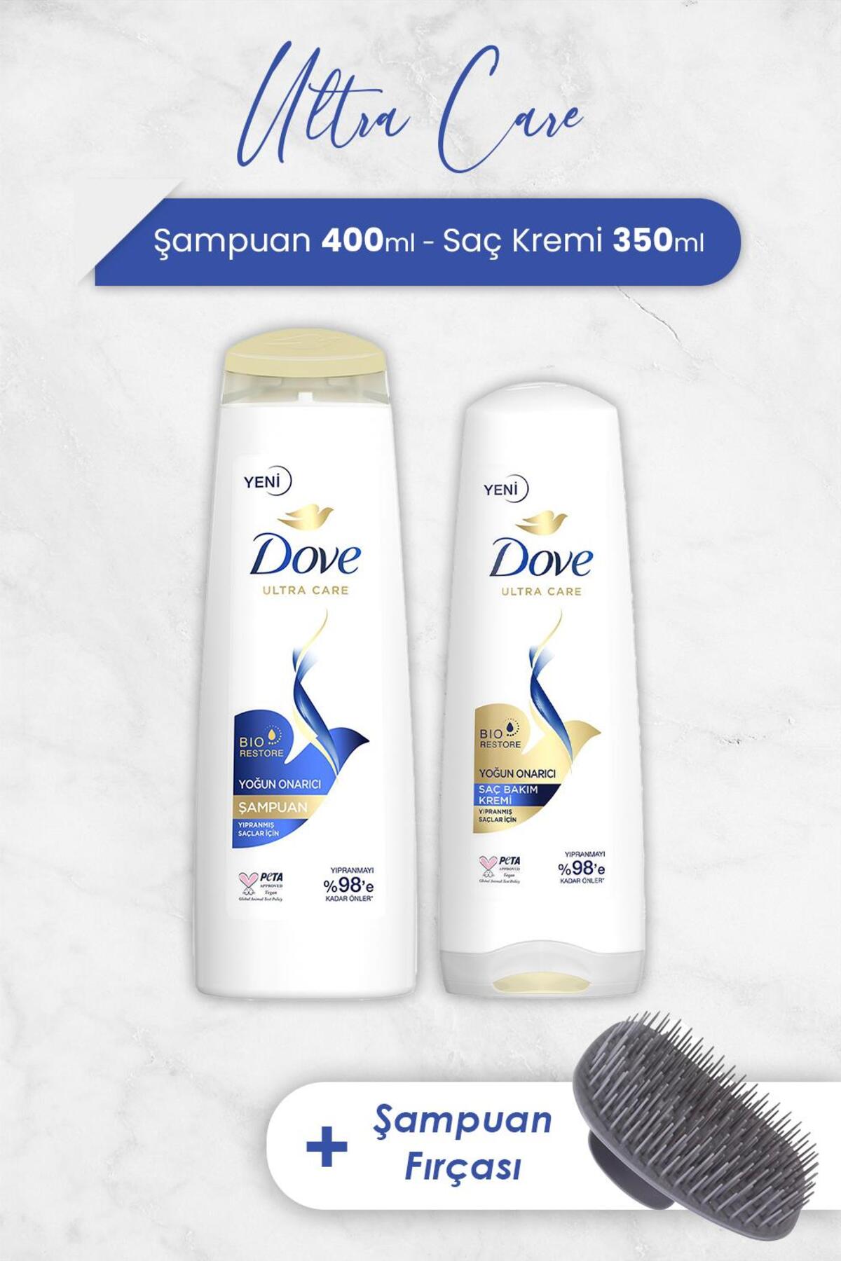 Ultra Care Yoğun Onarıcı Şampuan, Saç Kremi ve Şampuan Fırçası