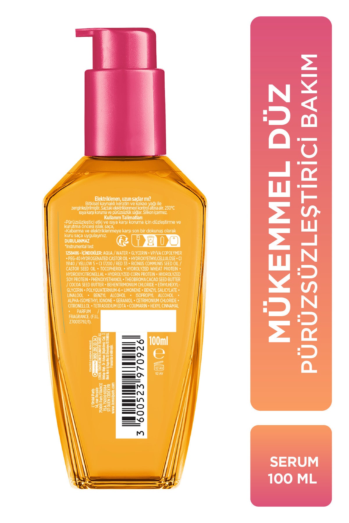 Dream Long Elektriklenen Yıpranmış Saçlara Mükemmel Düz Isı Koruyucu Pürüzsüzleştirici Serum 100ml