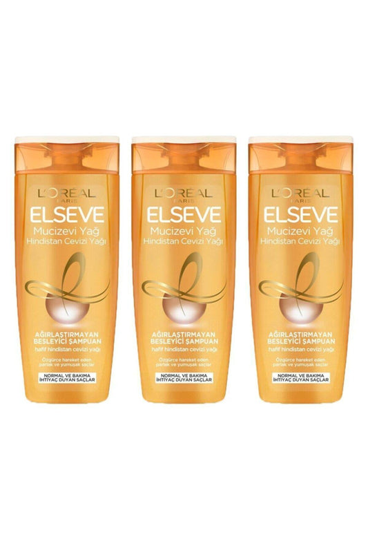 Mucizevi Hindistan Cevizi Yağı Ağırlaştırmayan Besleyici Şampuan 360 ml X 3 Adet