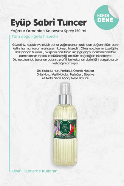 19 AL 16 ÖDE 150 ML Yağmur Ormanları Kolonyası ve ROSIE Hediye