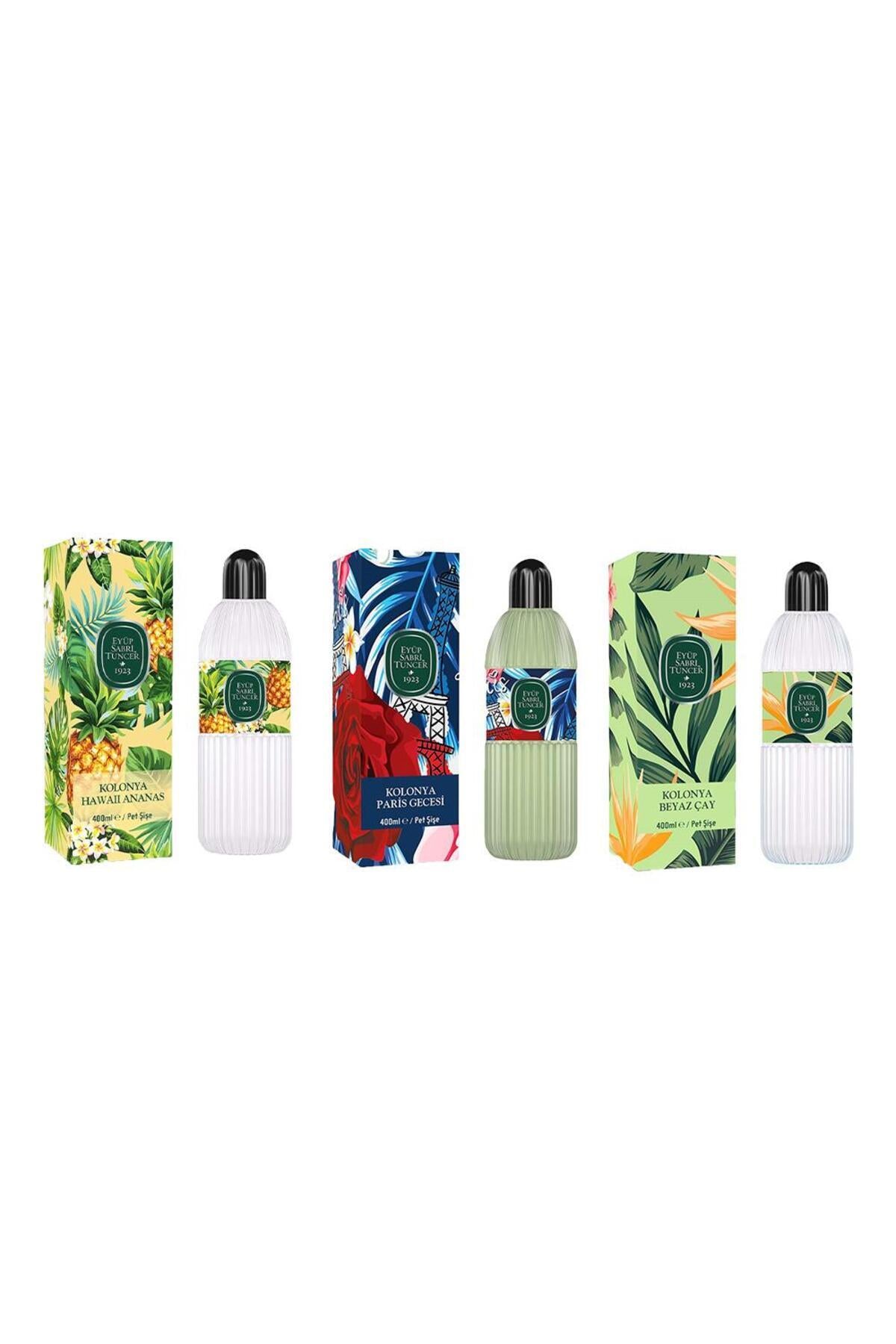 Kolonya Hawaii Ananas, Paris Gecesi ve Beyaz Çay Pet Şişe 400 ml