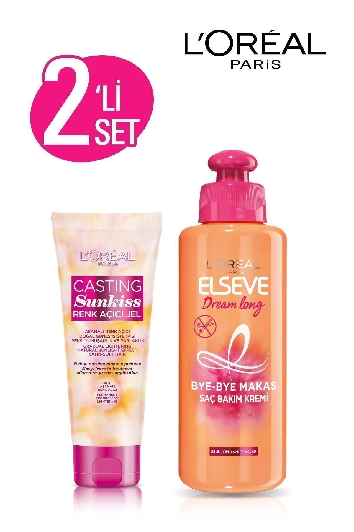 Elseve Casting Sunkiss Jelly 100 ml + Dream Long Bye-Bye Makas Saç Bakım Kremi 200 ml 36005227162973