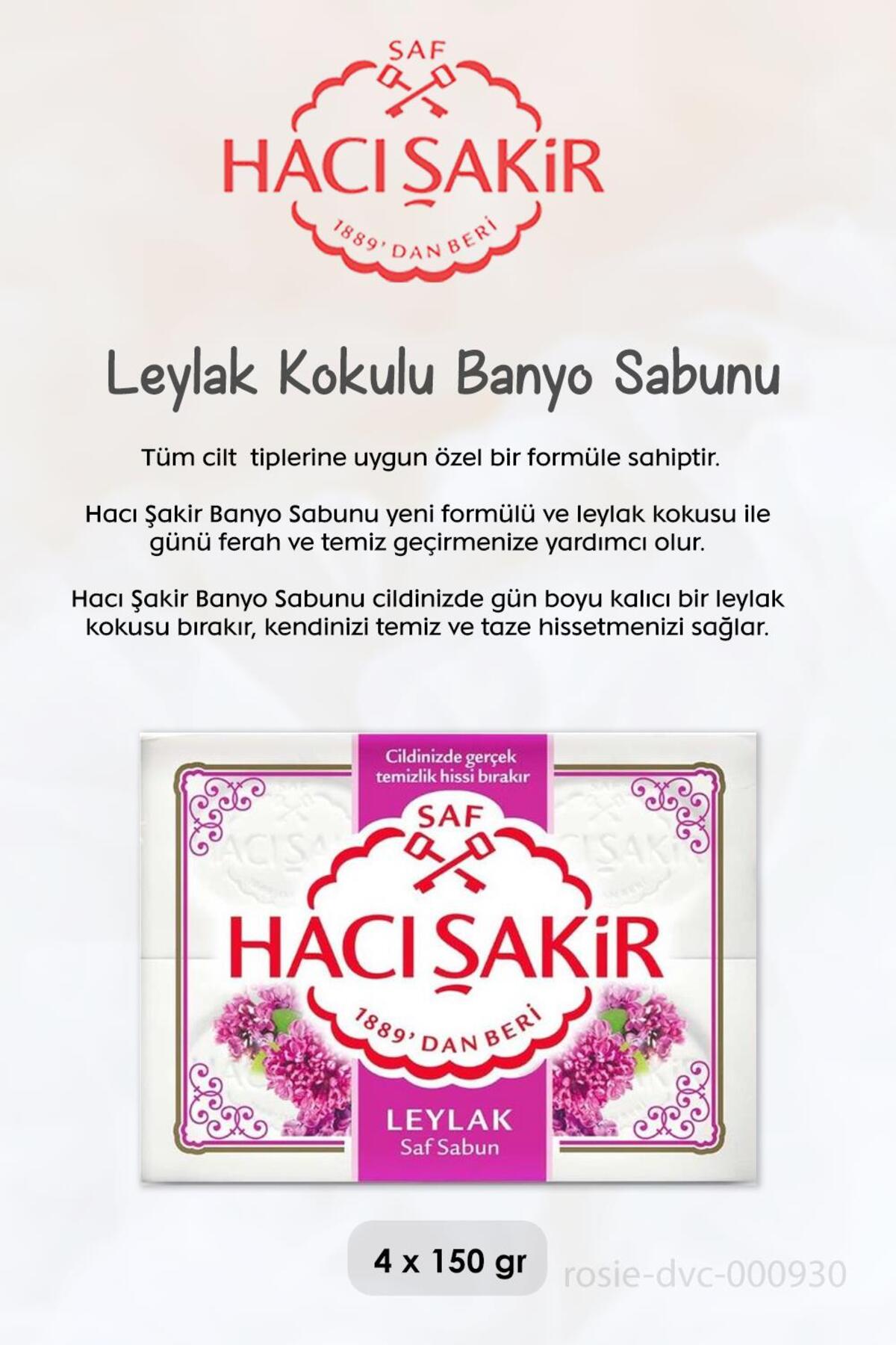 Extra White Diş Macunu 2 x 75 ml, H. Şakir Leylak Kokulu Banyo Sabunu 4 x 150 gr ve ROSIE