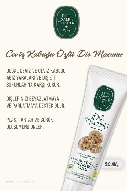 3'lü Diş Macunu Ceviz ve Kabuğu Özlü 90 ml ve ROSIE Pamuk