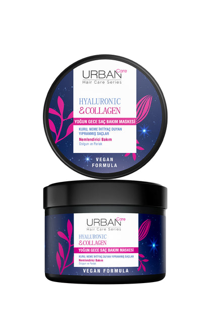 Hyaluronic & Collagen Hacim Veren Yoğun Gece Saç Bakım Maskesi-230ml-vegan -Ekstra Dolgunlaştırıcı