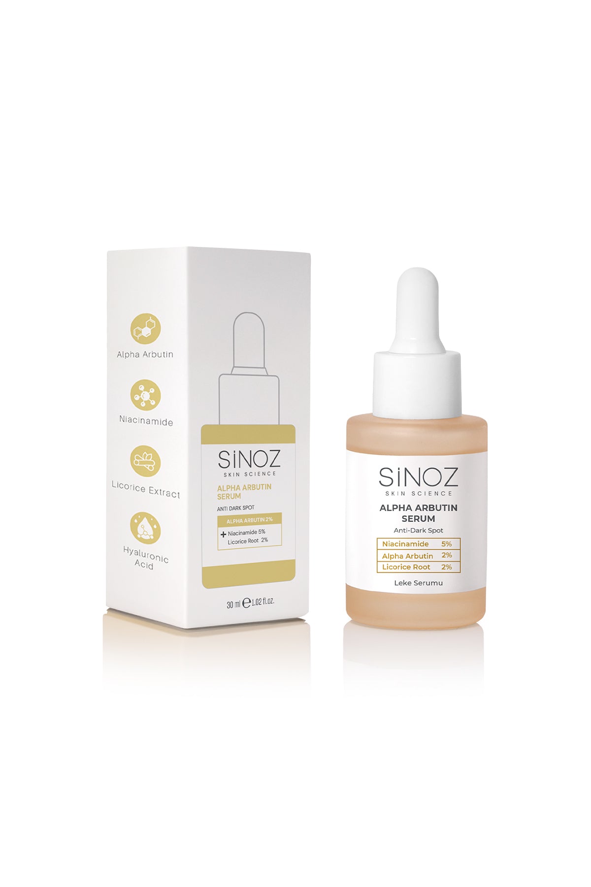 Koyu Leke Karşıtı Arbutin Yüz Bakım Serumu (Niacinamide 5% + Alpha Arbutin 2%) 30 ml