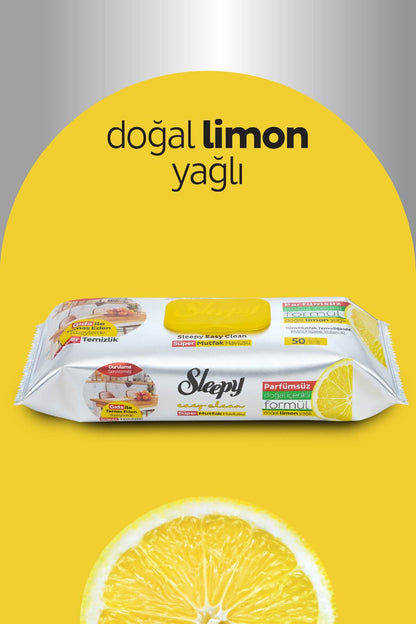 Easy Clean Süper Yüzey Temizlik Mutfak Havlusu&mendili Limon Yağlı 4x50 (200 YAPRAK)