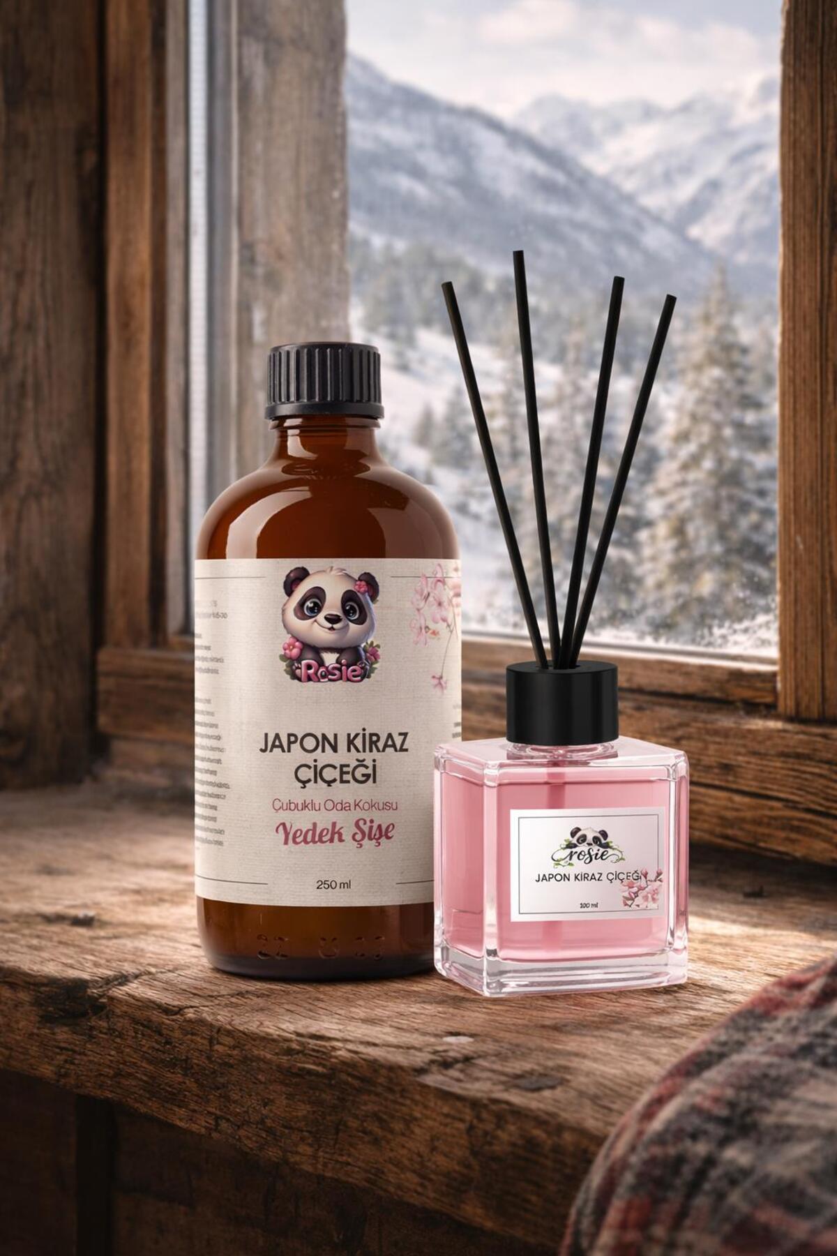 Japon Kiraz Çiçeği Çubuklu Oda Kokusu 250 ml Refil ve 100 ml Difüzör Şişe