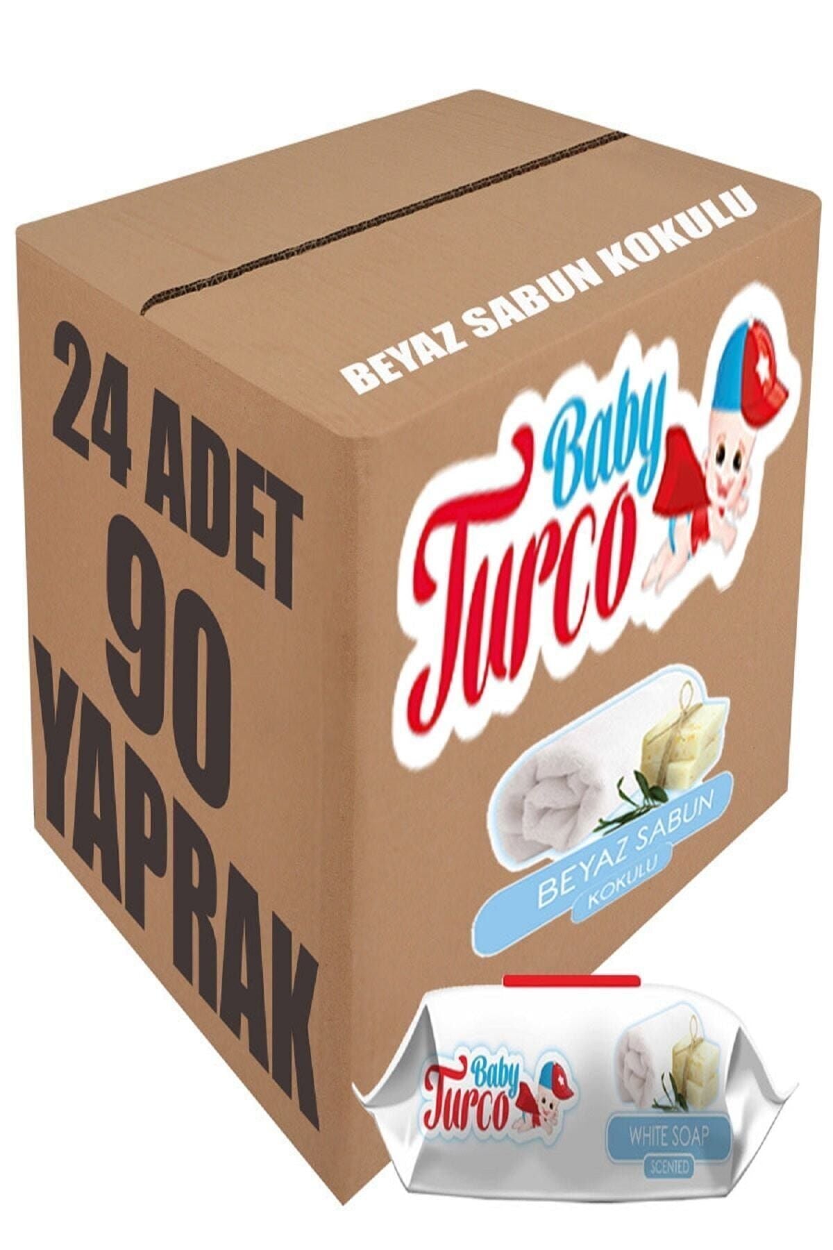 Turco Baby Islak Havlu 90'lı Beyaz Sabun x24 Adet