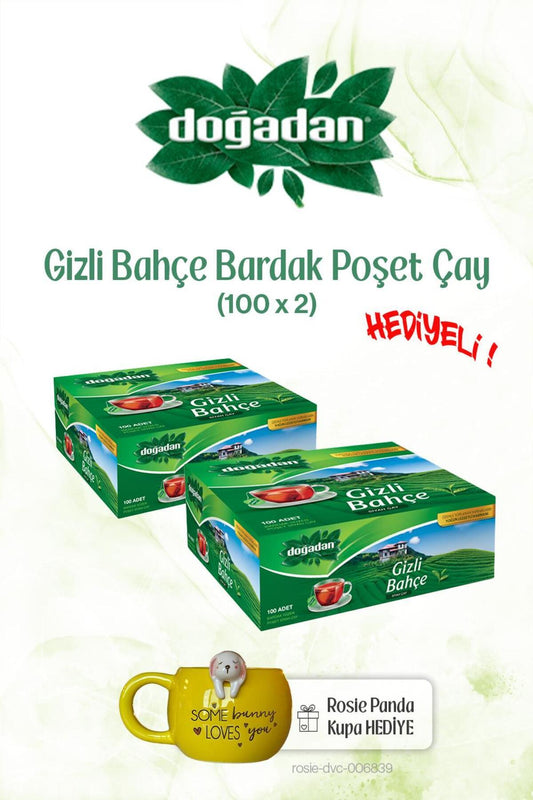2x Bardak Poşet Çay 100'lü Gizli Bahçe ve ROSIE