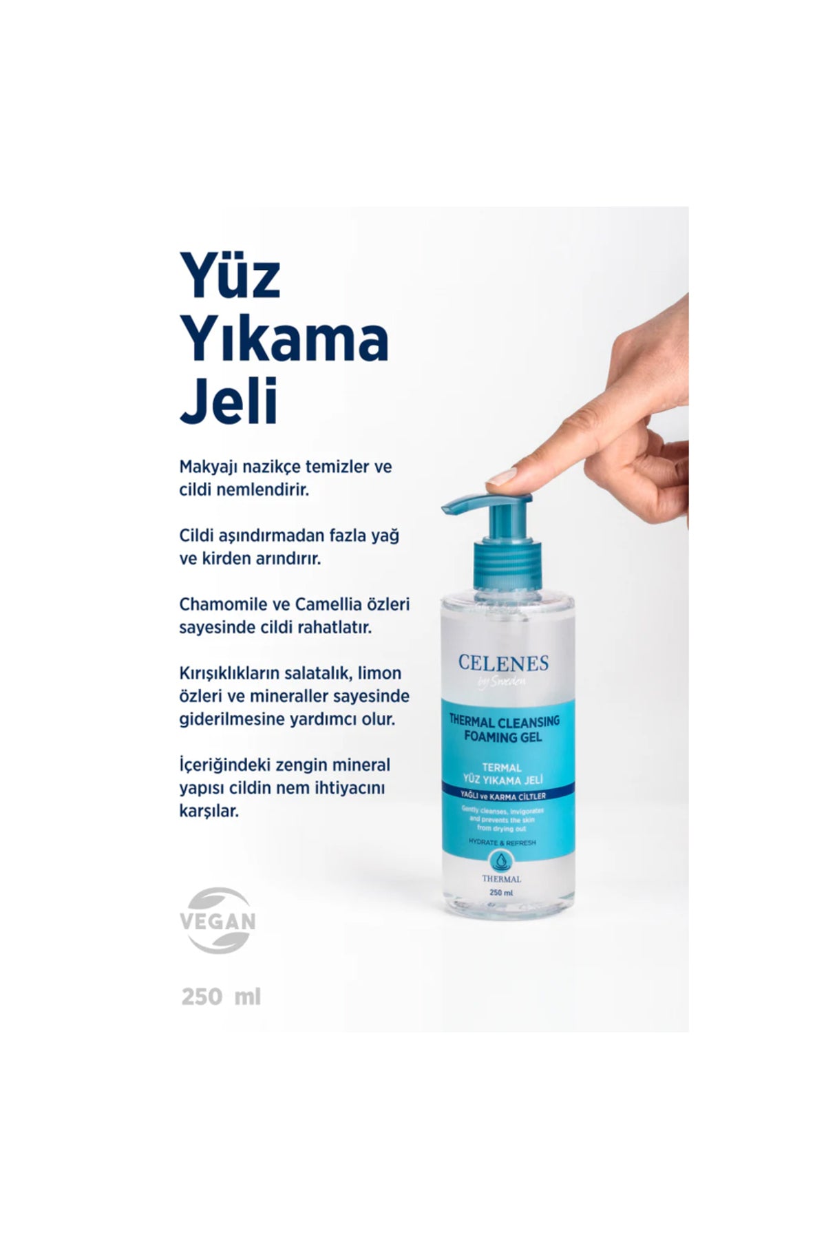 Termal Yüz Yıkama Jeli Yağlı Ve Karma Ciltler.